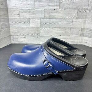 C And C Sweden Womens Clogs Slip On Satin Blue  EU 43 US 11.5 - 12 Nurse